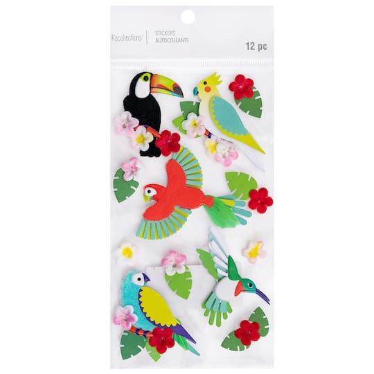 Tropical Birds Dimensional Stickers by Recollections&#x2122;